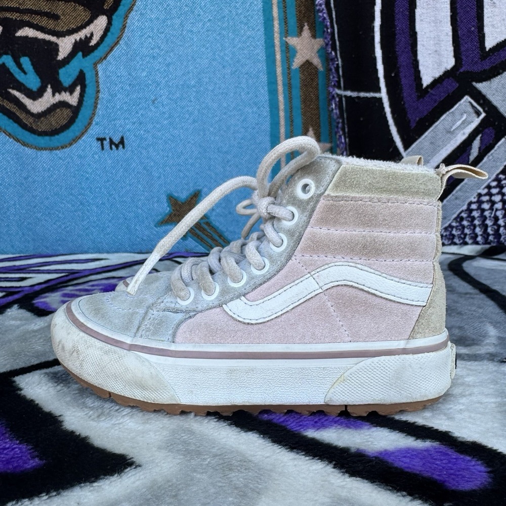 Size 11.5c - Vans‎ Scotchgard Pink Suede High Top Shoes